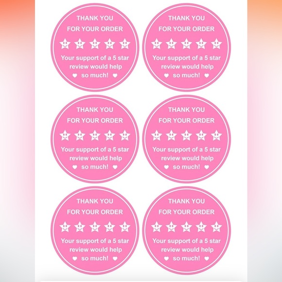 BEST SELLING⭐️50 Please Leave a Review Star Stickers - Picture 2 of 3